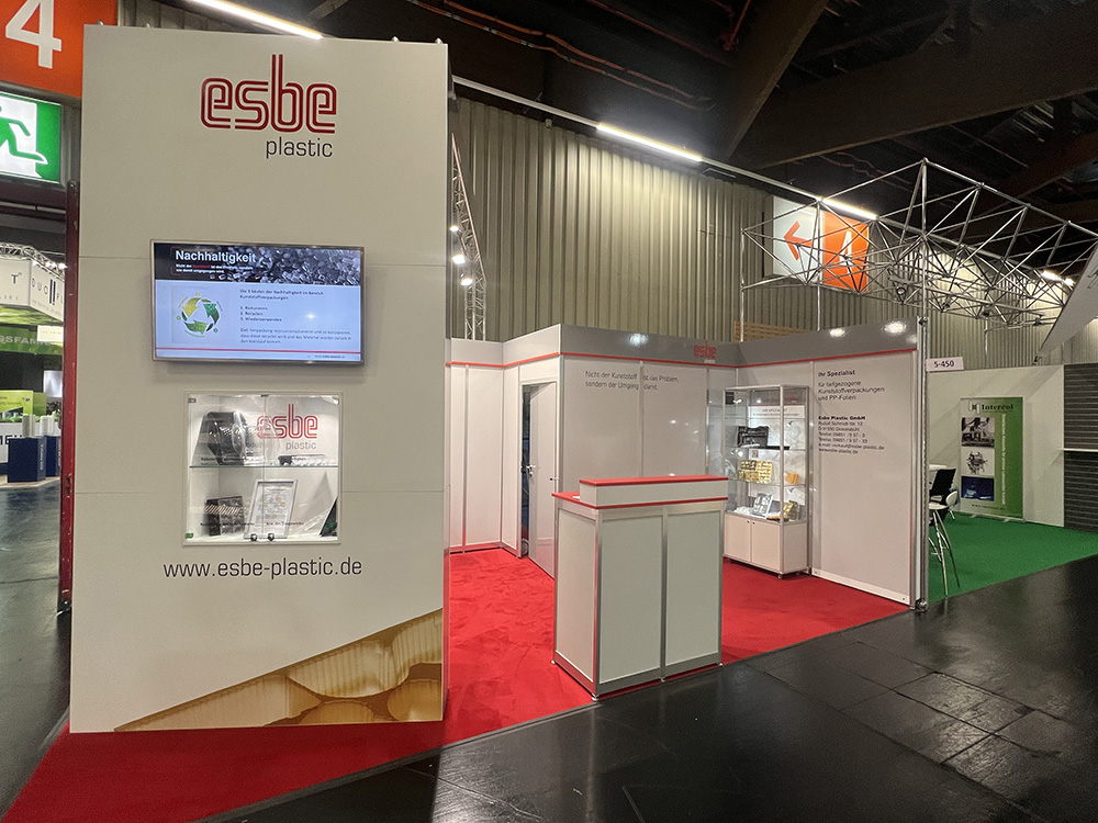 Stand von esbe plastic auf der Fachpackmesse.